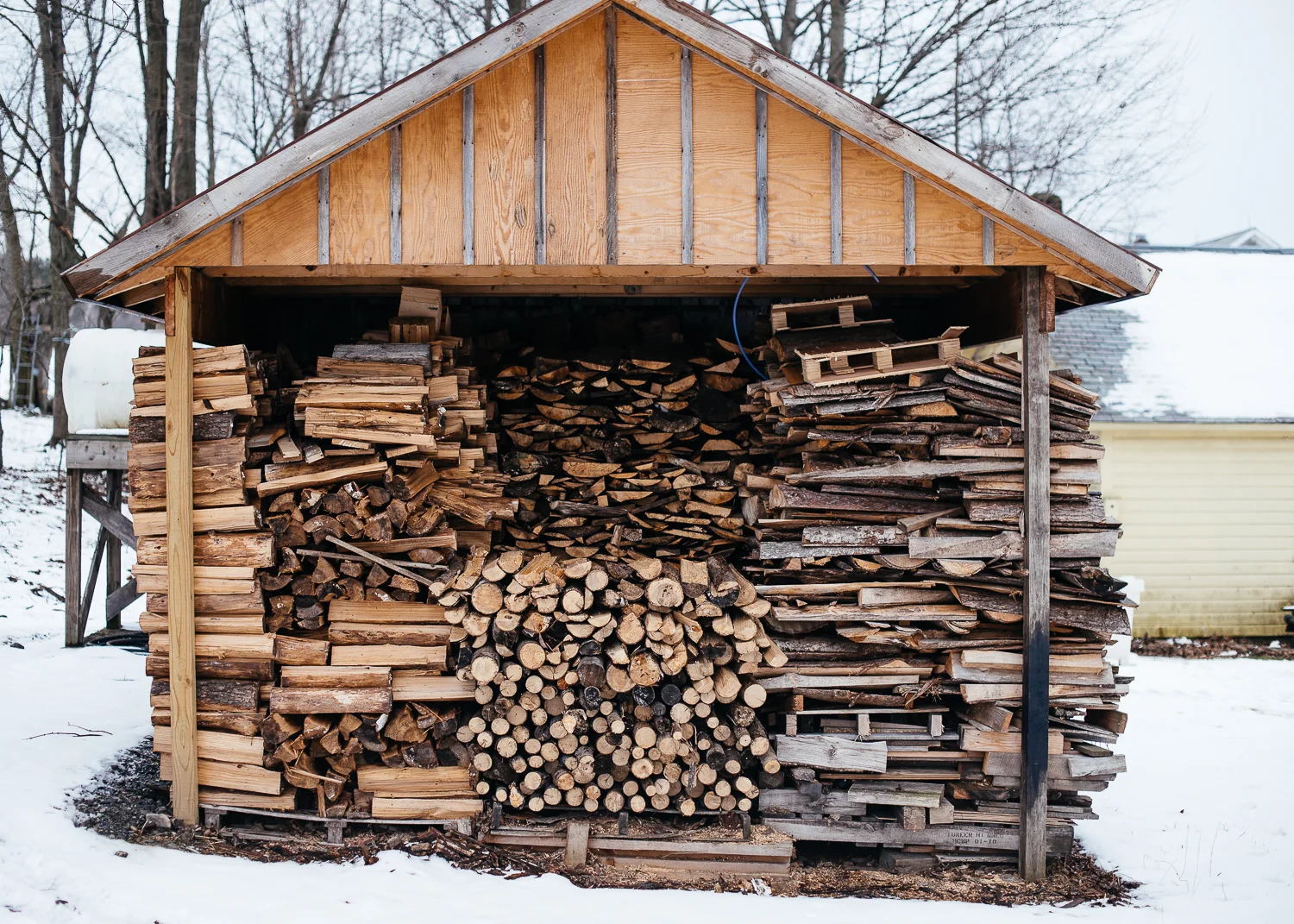 Wood fired sugar shack.