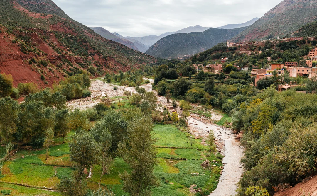 The Ourika Valley as we approach the Atlas Mountains.
