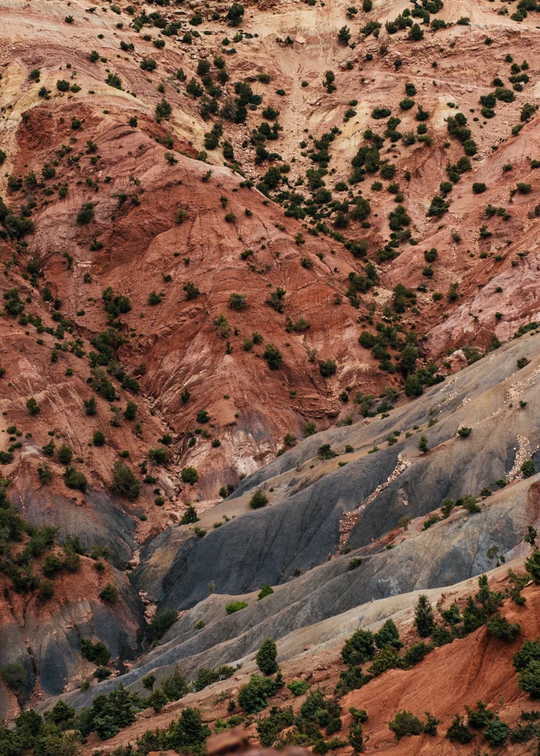 Clay soil ranged from yellow to red and even black. 
