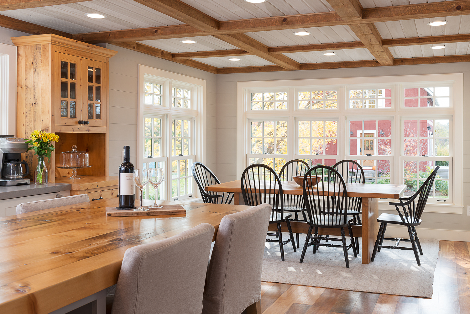 Charlotte, VT: Rustic kitchen and dining room