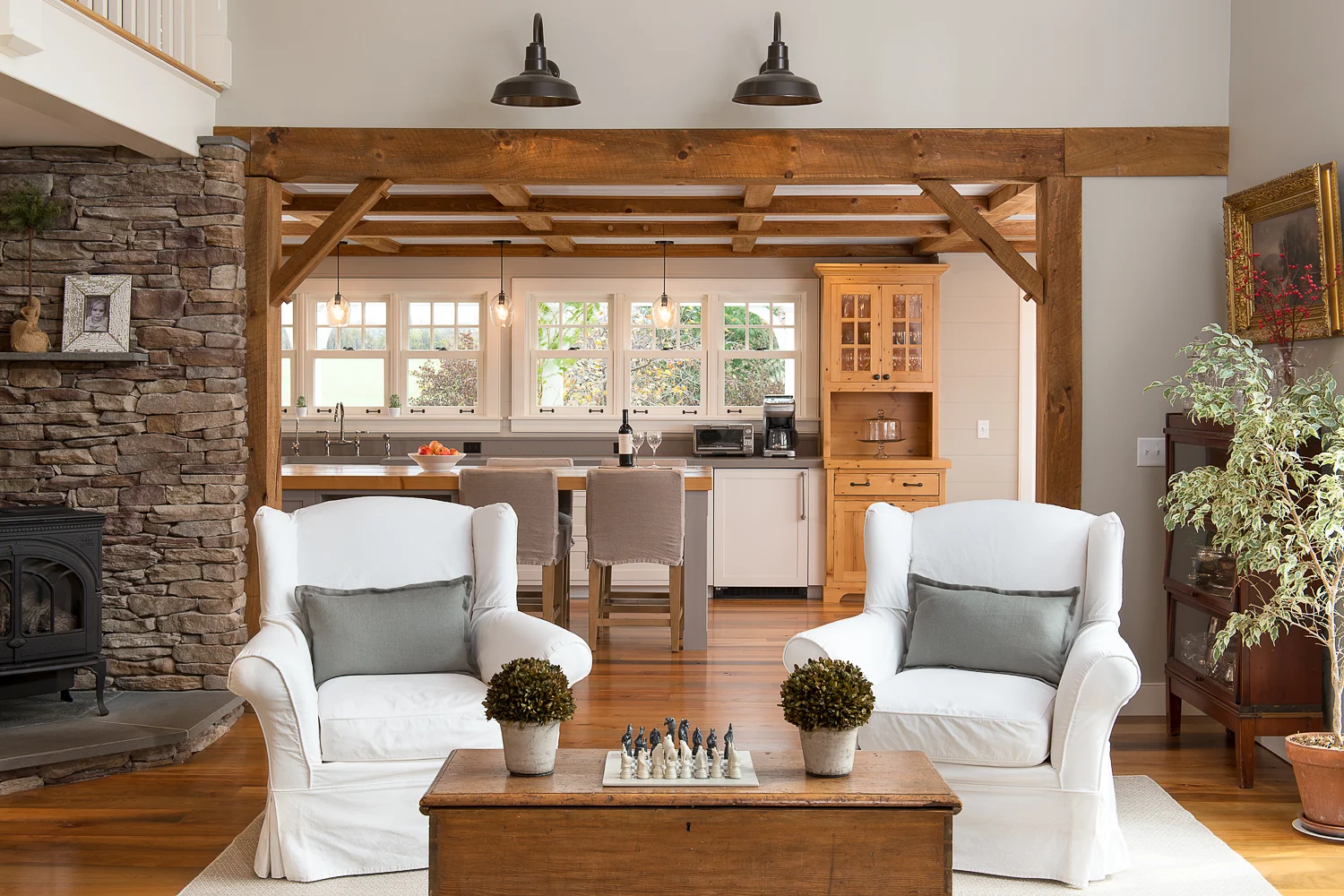 Charlotte, VT: Sitting Room and Kitchen: Interior Renovation