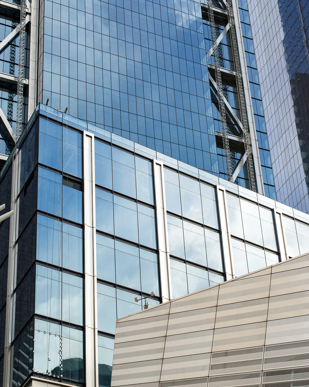 Glass and Steel at the world trade center.