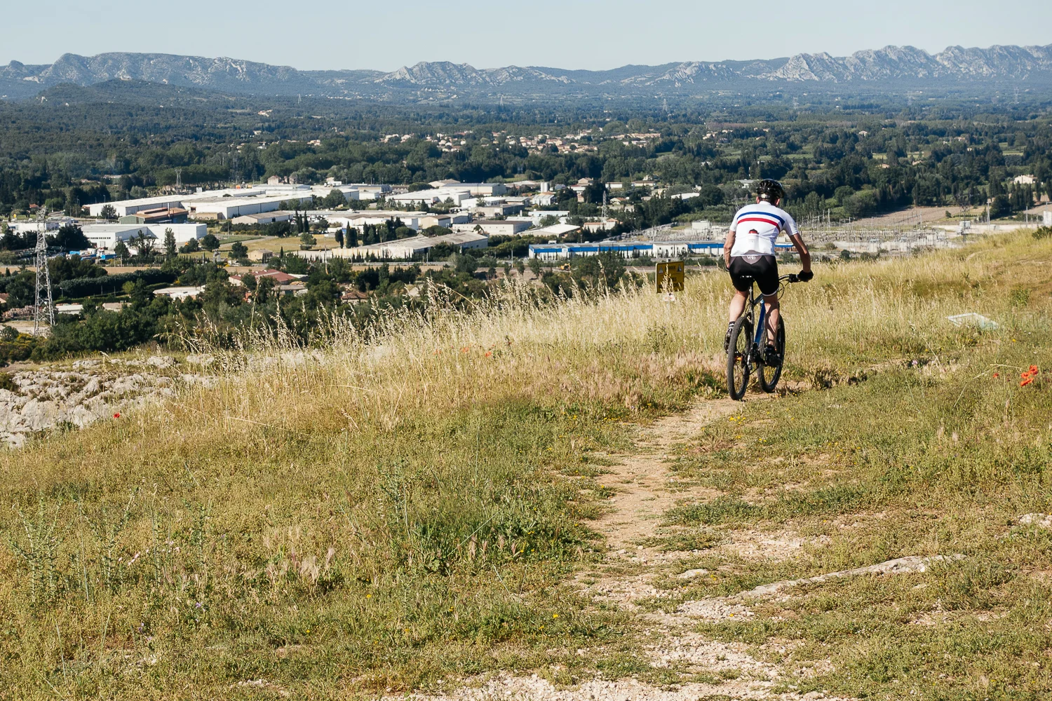 Mountain biking in Cavaillon, France.