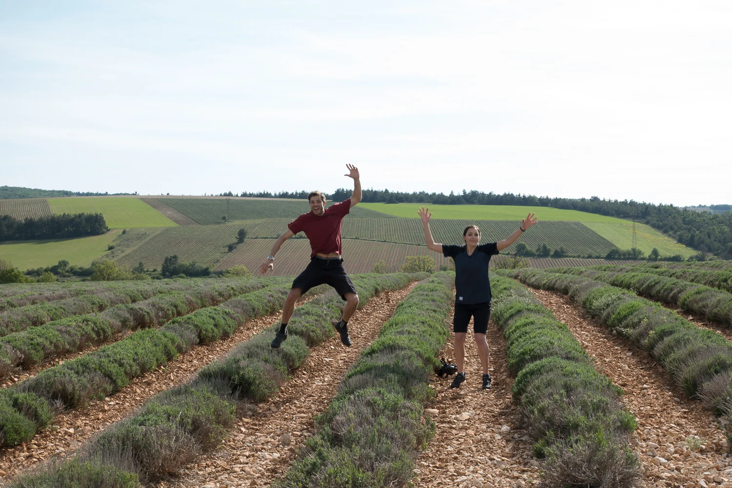 The excitement of reaching the top before our 6 mile decent!
