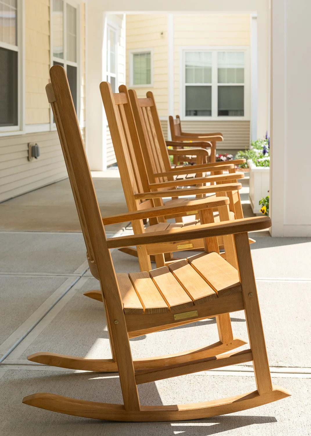 Rocking chairs to enjoy the summer sun.
