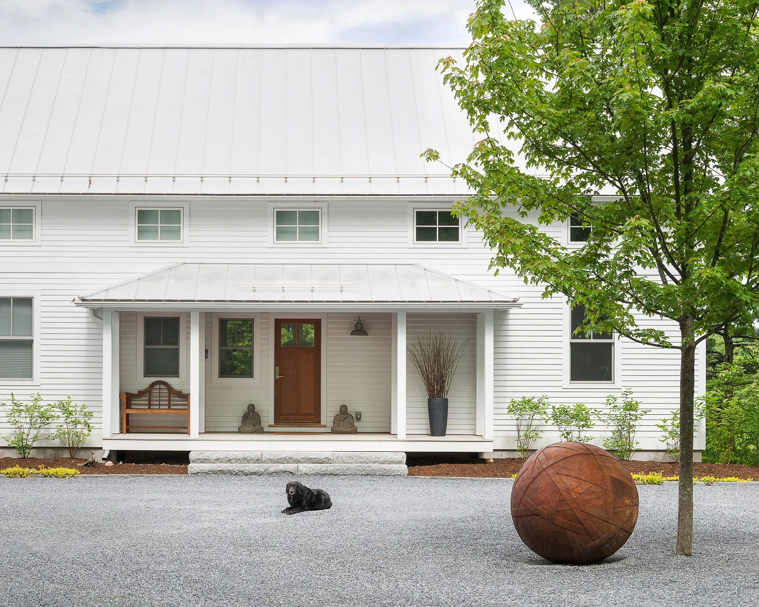 Modern farmhouse entrance.