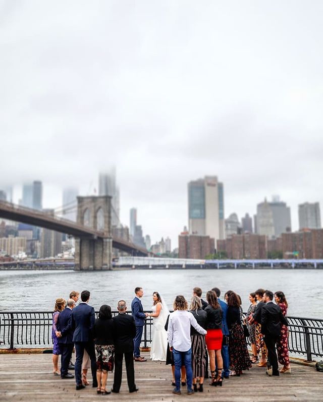 Our ceremonies take place all over New York! Here is a shot from Lauren and Daniel's wedding in Brooklyn Bridge Park! Congratulations! #brooklynbridgepark #brooklynbridge #dumbo #janescarousel #skyline #weddingphotographer #wedding #weddingplannernyc
