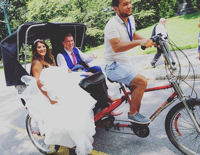 Congratulations Aarti and Alan! Their wedding day was not only the hottest day of the year, it was also my Birthday! If it's too hot to walk, take a pedicab! #pedicab #uk #weddingphotographer #wedding #weddingplannernyc #elopement #newyorkelopement #