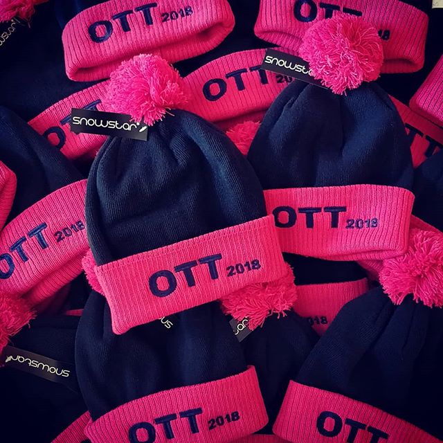 Lots of bobble hats embroidered for Ten Tors this weekend #bobblehat #embroidery #okehampton #dartmoor #tentors #roarclothinguk