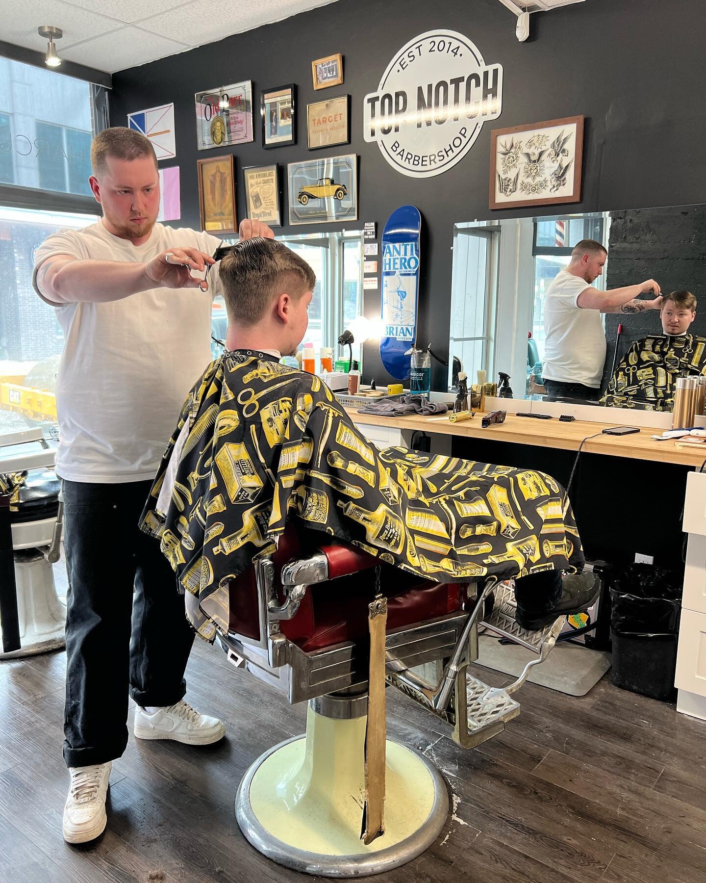 Our apprentice @alexanderglynn99 is slangin $15 apprentice cuts (supervised by senior staff) from 2-6 on tuesdays and Thursday&rsquo;s. DM us for a cheap one!! #freshmeat