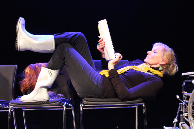 Annika Hoydal er við í LeikREAD 2015. Maria G. Tórgarð tók myndina