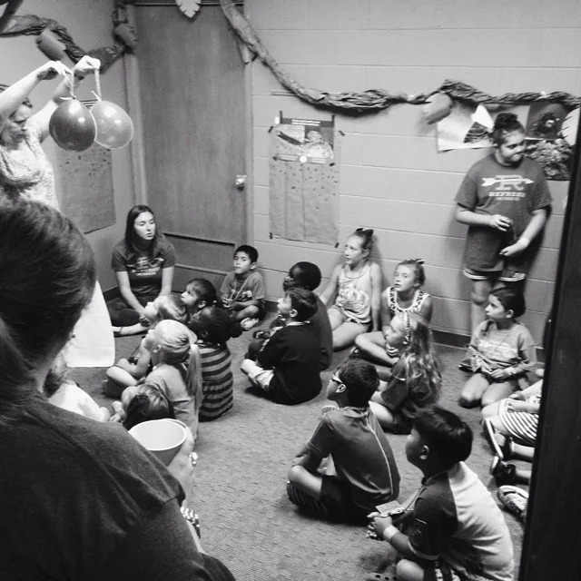 Kids learning at VBS last week. #weirdanimals #lakesharon