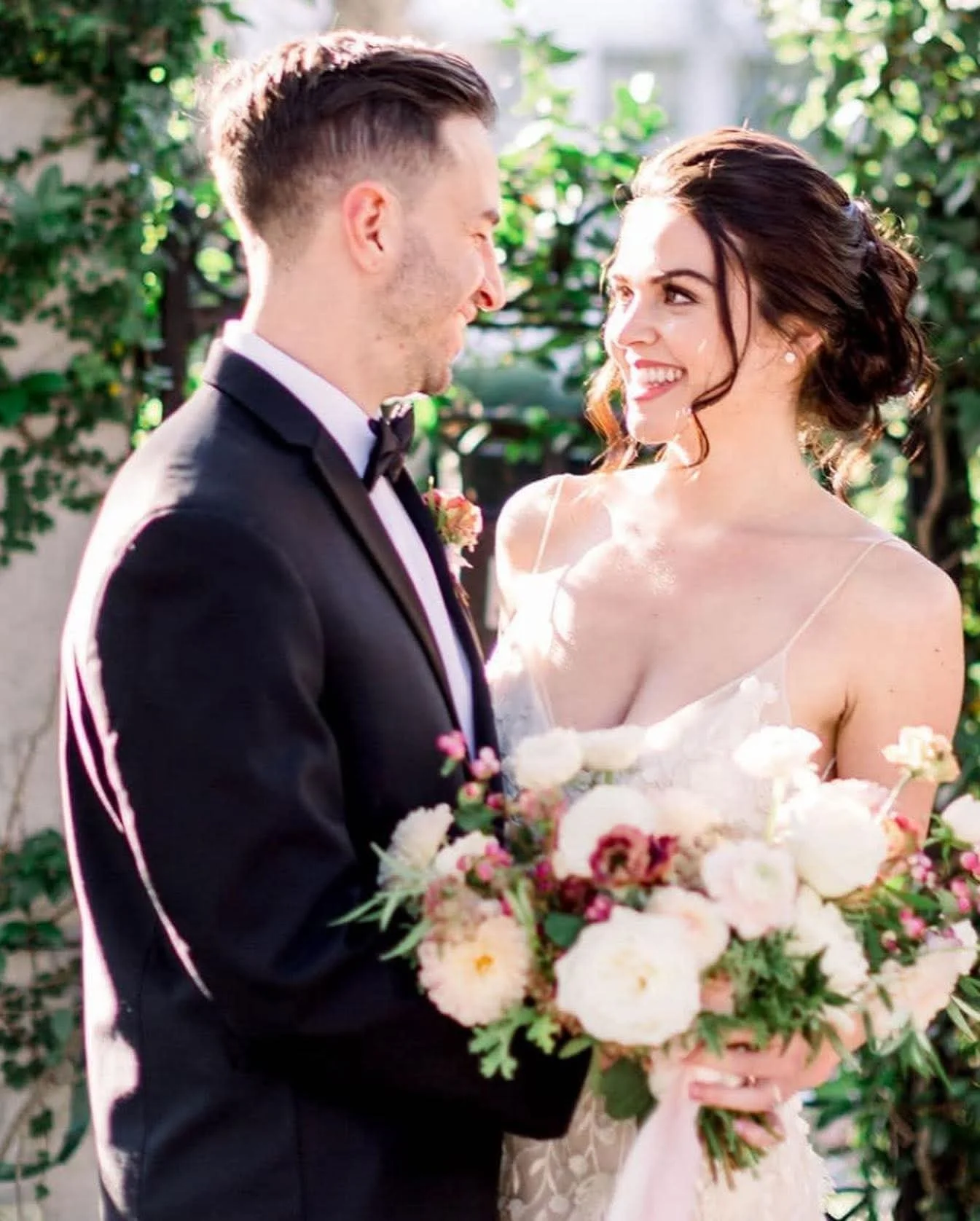 Natural bridal bun hairstyle created by an Iowa bridal hair and makeup artist