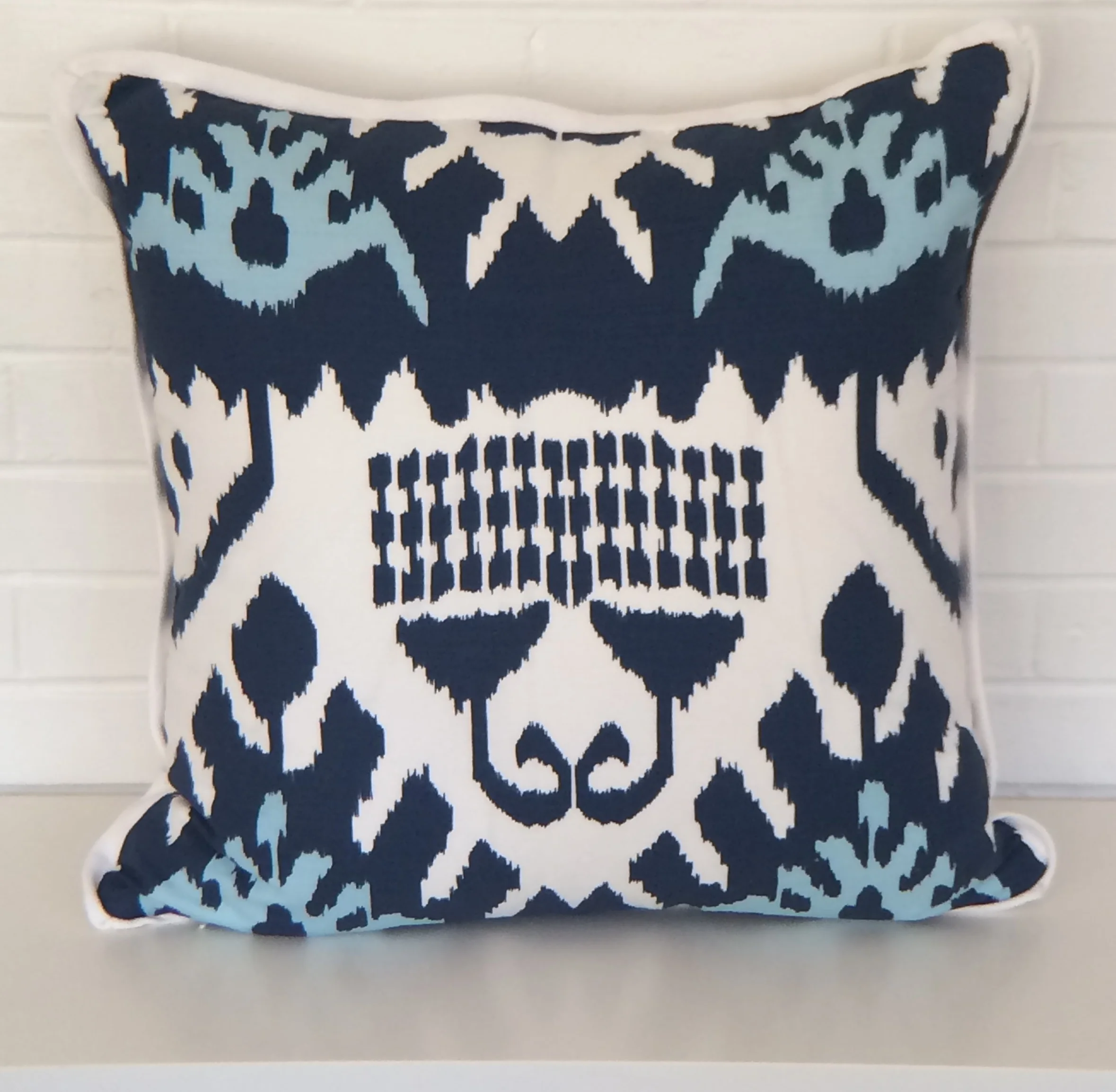Blue Ikat Pillow