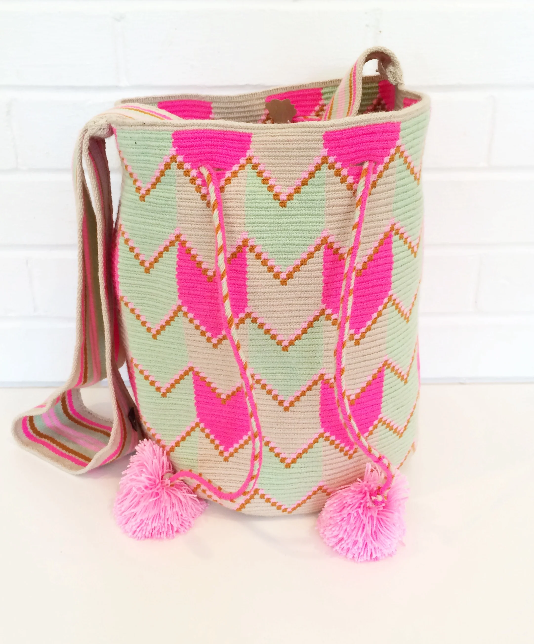 hand sewn bucket purse