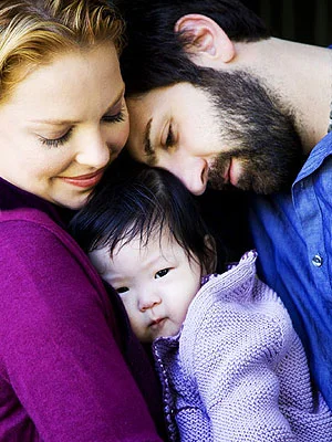 this picture was taken shortly after the couple returned from Korea with their daughter.