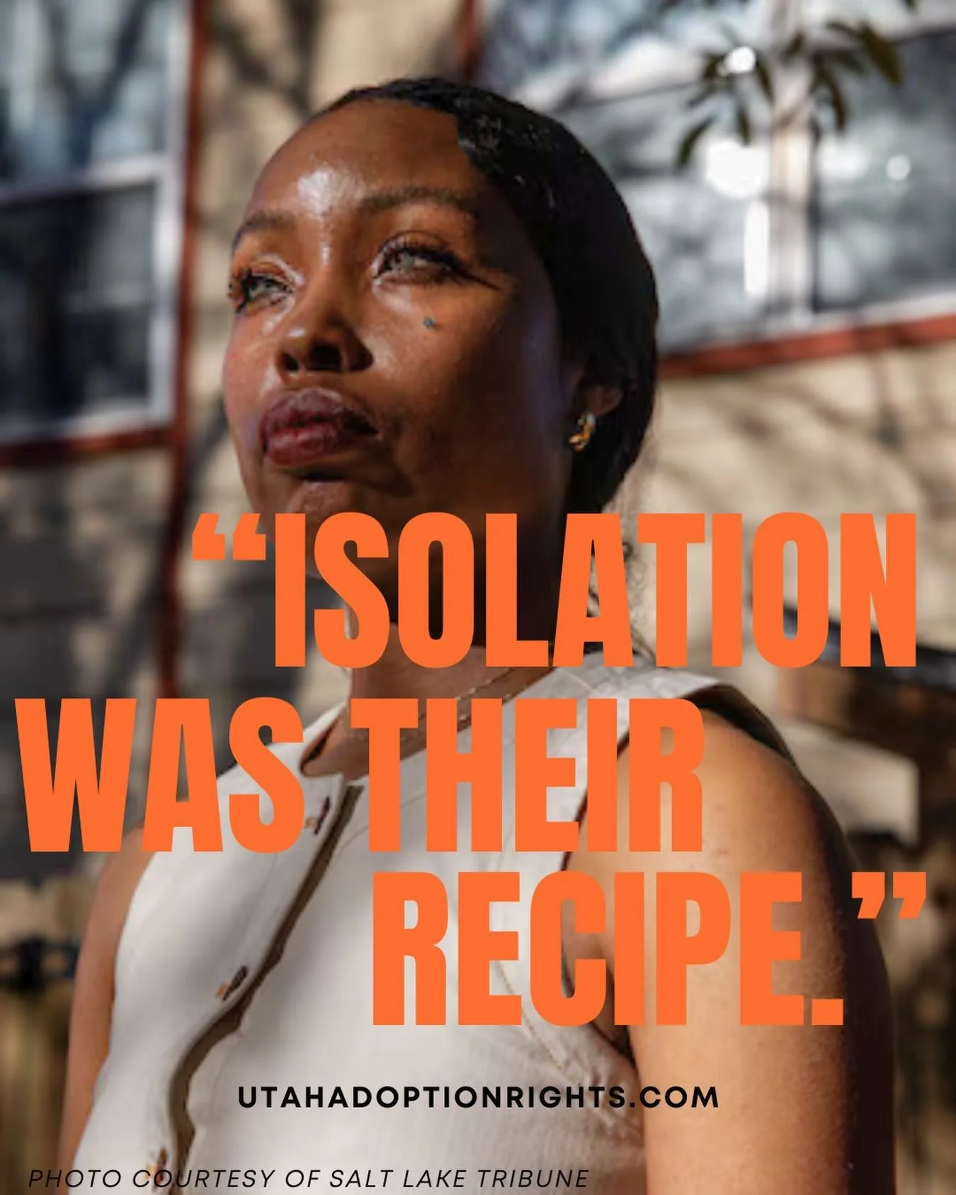 This is a quote from Lakaiya, a birth mom who bravely stood up at a hearing last fall and gave her testimony of what happened to her when she was relocated to Utah for her pregnancy by a for-profit UT adoption agency. Today is the first House Judicia