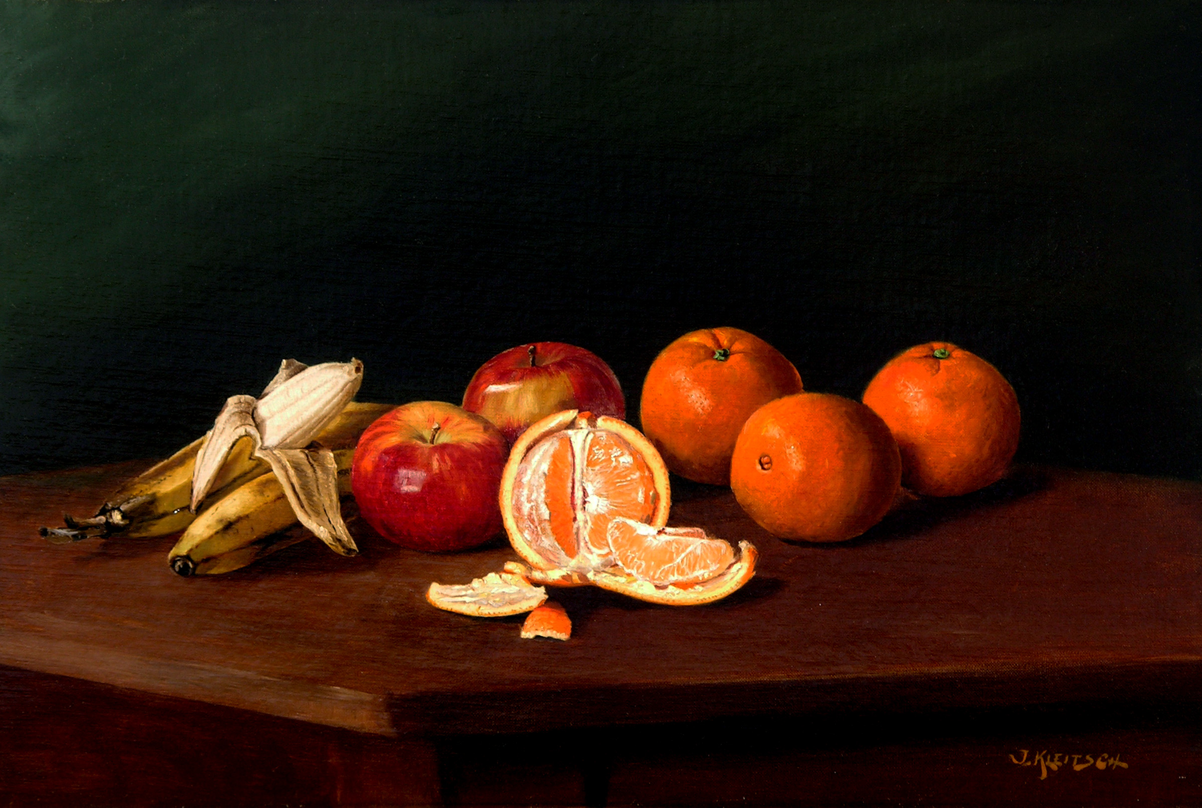    Still Life with Fruit   / Oil on Canvas, 16 x 24 in. / Private Collection 