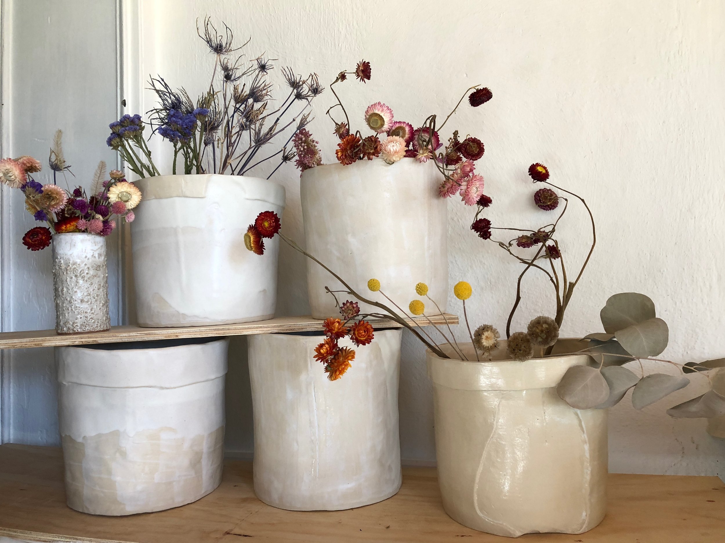 stoneware planters