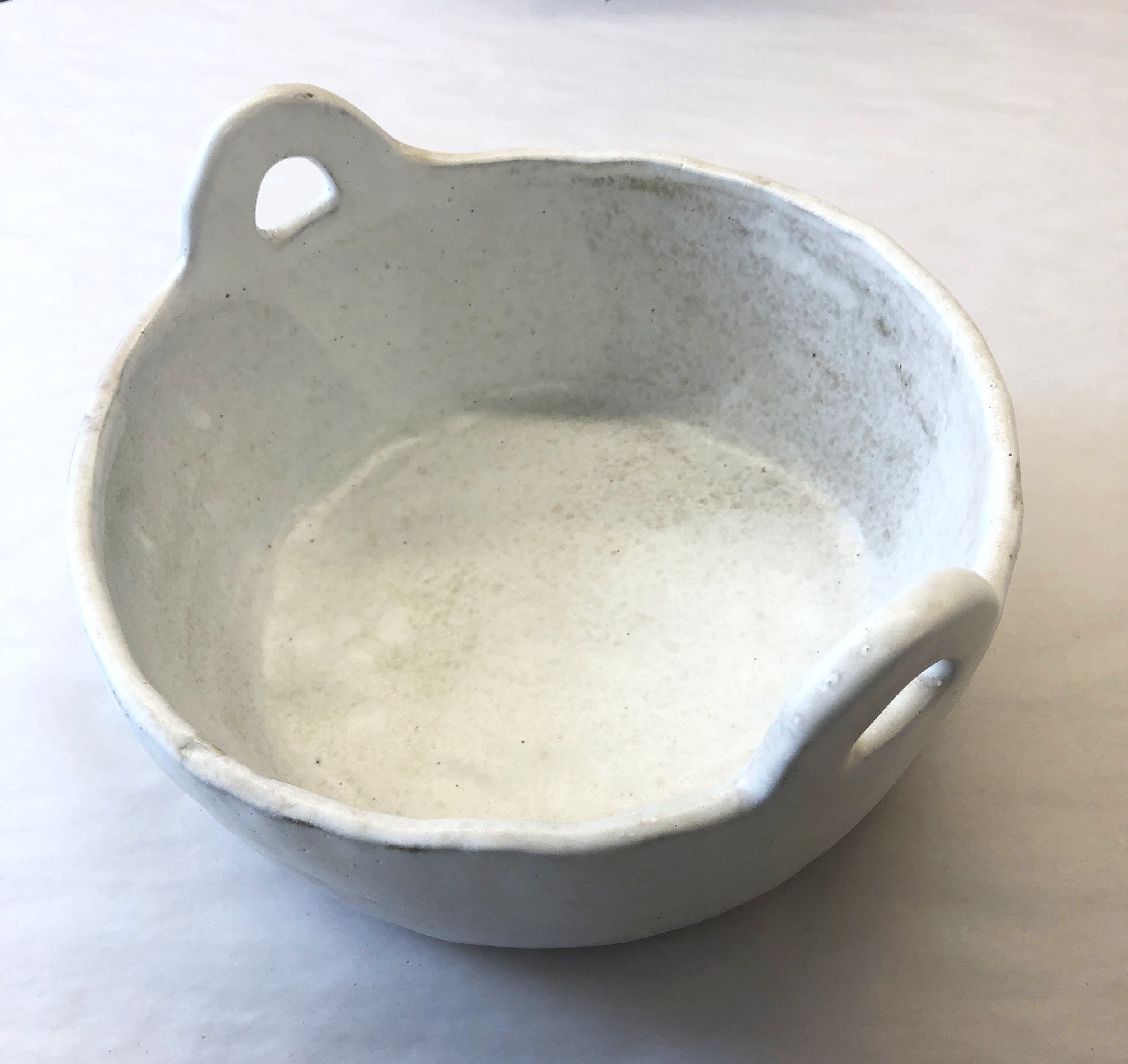 handbuilt farm bowl with handles