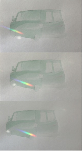 Carey Denniston, “Untitled (Econoline passing),” Single-channel video, 2:00, 2011.