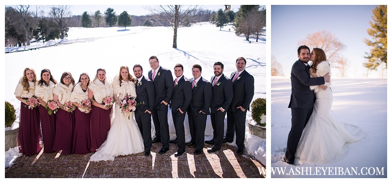 Snowy Winter Wedding ||  Boonsboro Country Club Wedding || Lynchburg, VA Wedding Photographer || Ashley Eiban Photography || www.ashleyeiban.com