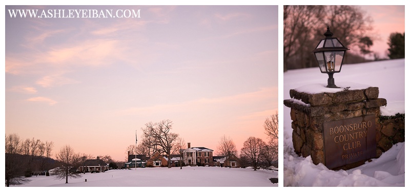 Snowy Winter Wedding ||  Boonsboro Country Club Wedding || Lynchburg, VA Wedding Photographer || Ashley Eiban Photography || www.ashleyeiban.com