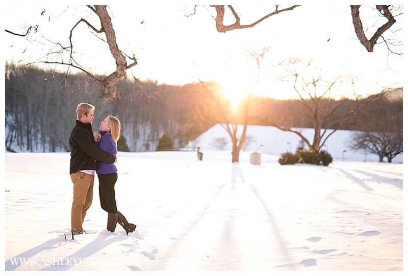 Lynchburg Virginia Engagement Session || Snow Engagement Session || Boonsboro Country Club || Lynchburg Wedding Photographer || Ashley Eiban Photography || www.ashleyeiban.com