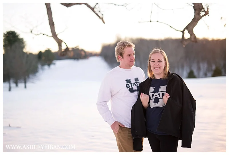 Lynchburg Virginia Engagement Session || Snow Engagement Session || Boonsboro Country Club || Lynchburg Wedding Photographer || Ashley Eiban Photography || www.ashleyeiban.com