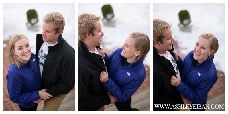 Lynchburg Virginia Engagement Session || Snow Engagement Session || Boonsboro Country Club || Lynchburg Wedding Photographer || Ashley Eiban Photography || www.ashleyeiban.com