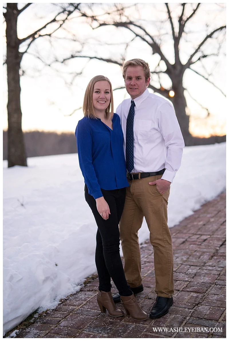 Lynchburg Virginia Engagement Session || Snow Engagement Session || Boonsboro Country Club || Lynchburg Wedding Photographer || Ashley Eiban Photography || www.ashleyeiban.com