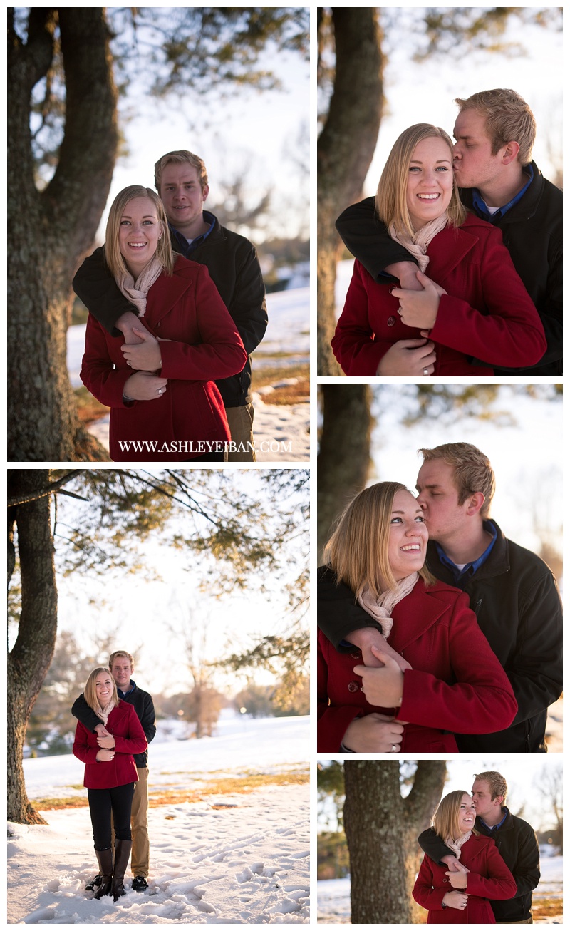 Lynchburg Virginia Engagement Session || Snow Engagement Session || Boonsboro Country Club || Lynchburg Wedding Photographer || Ashley Eiban Photography || www.ashleyeiban.com