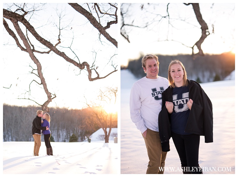 Lynchburg Virginia Engagement Session || Snow Engagement Session || Boonsboro Country Club || Lynchburg Wedding Photographer || Ashley Eiban Photography || www.ashleyeiban.com