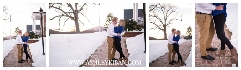 Lynchburg Virginia Engagement Session || Snow Engagement Session || Boonsboro Country Club || Lynchburg Wedding Photographer || Ashley Eiban Photography || www.ashleyeiban.com