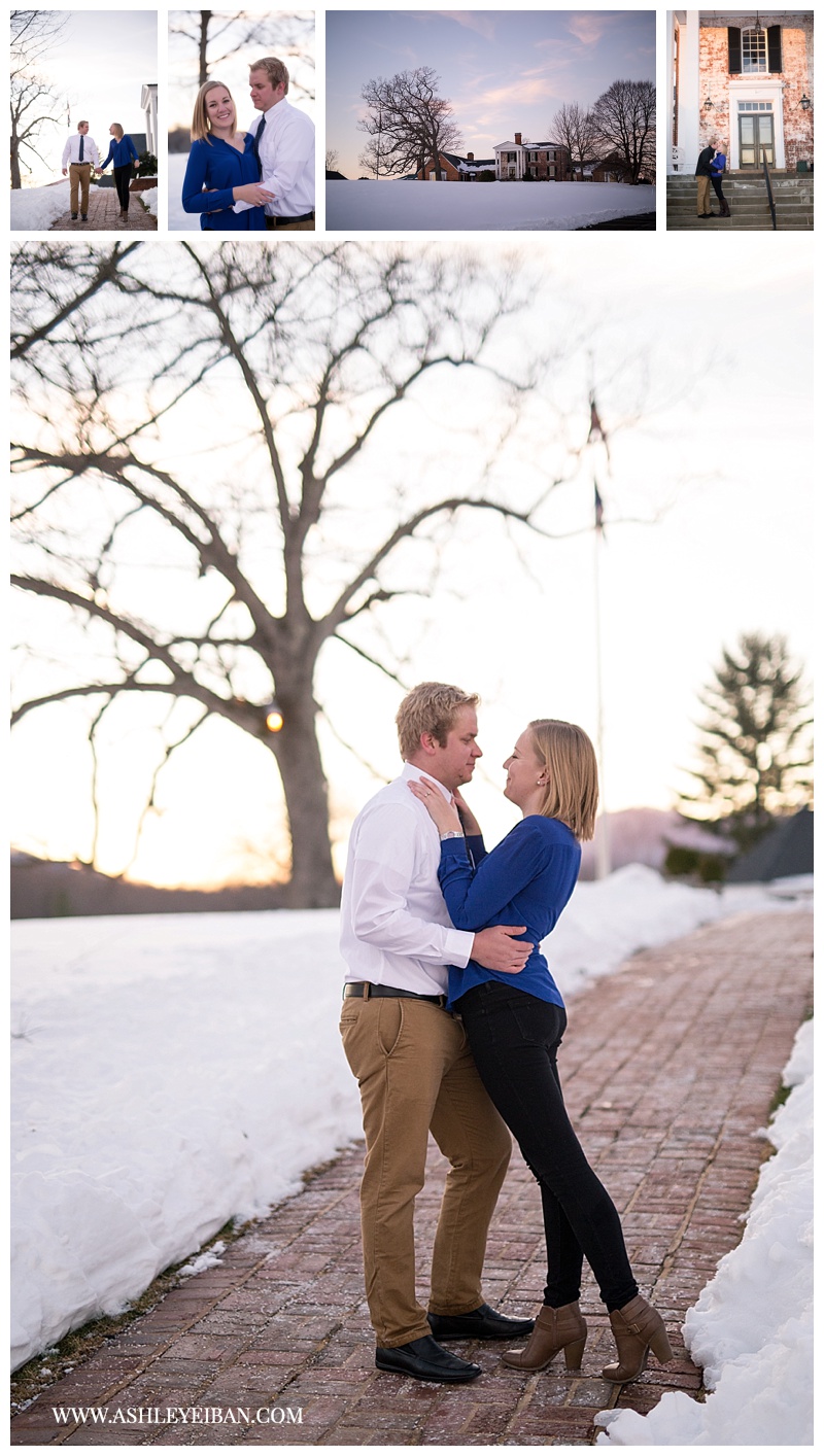 Lynchburg Virginia Engagement Session || Snow Engagement Session || Boonsboro Country Club || Lynchburg Wedding Photographer || Ashley Eiban Photography || www.ashleyeiban.com