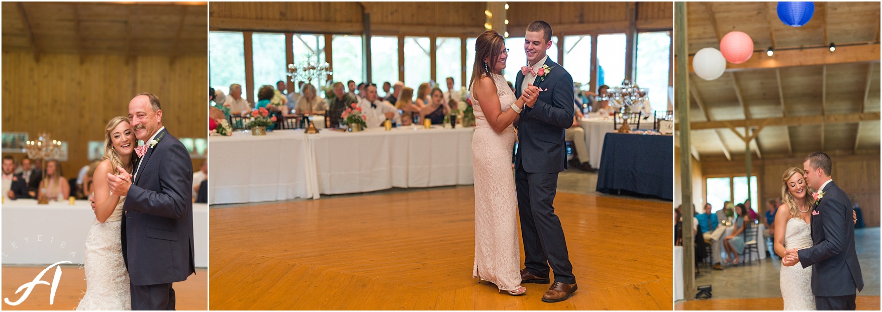 navy and coral mountain view Wedding at The Glen at The Boxtree Lodge || Braeloch Wedding in Vinton, Virginia || Ashley Eiban Photography || www.ashleyeiban.com