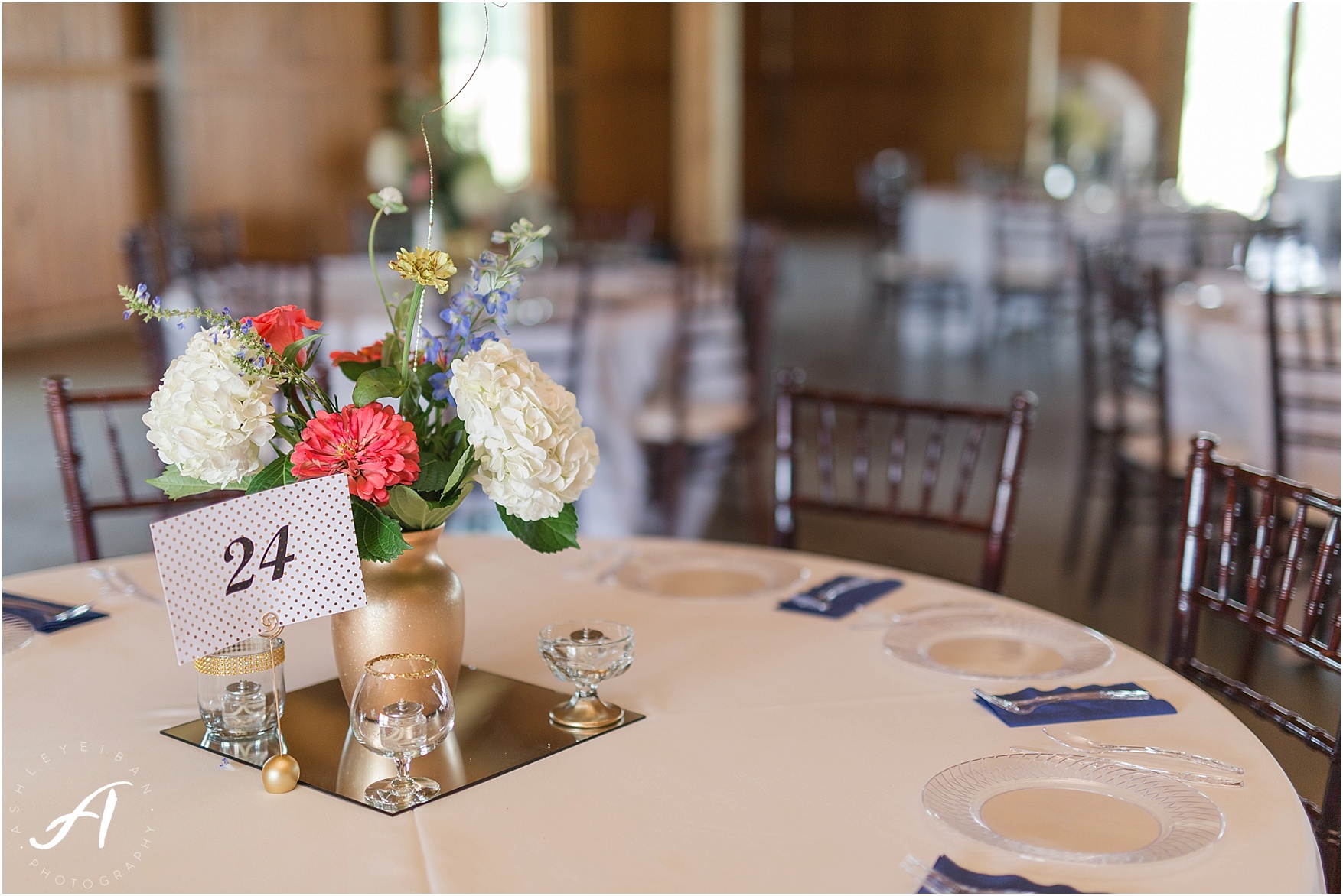 navy and coral mountain view Wedding at The Glen at The Boxtree Lodge || Braeloch Wedding in Vinton, Virginia || Ashley Eiban Photography || www.ashleyeiban.com