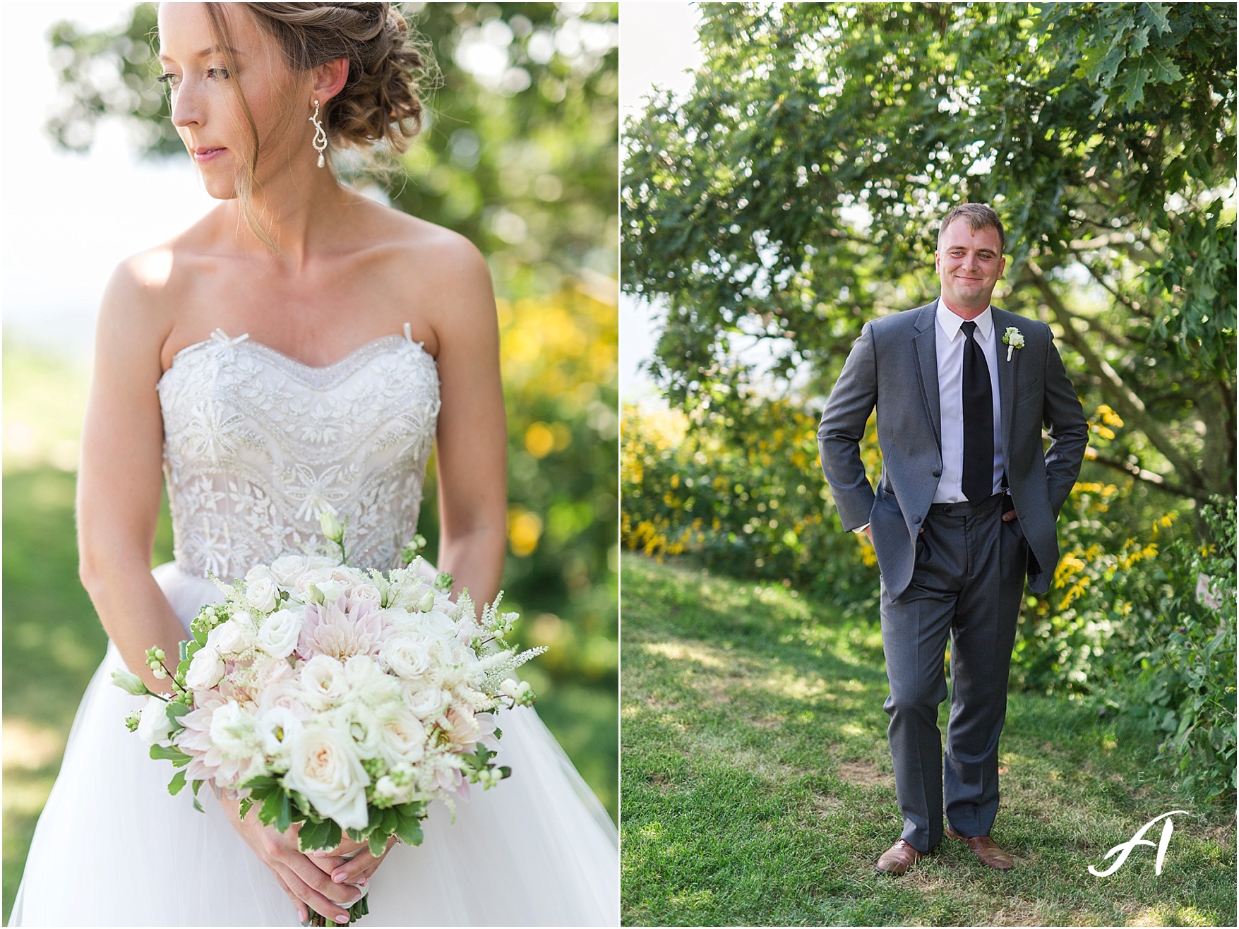 Wintergreen Resort Wedding || Elegant gray and green summer wedding || Ashley Eiban Photography || www.ashleyeiban.com