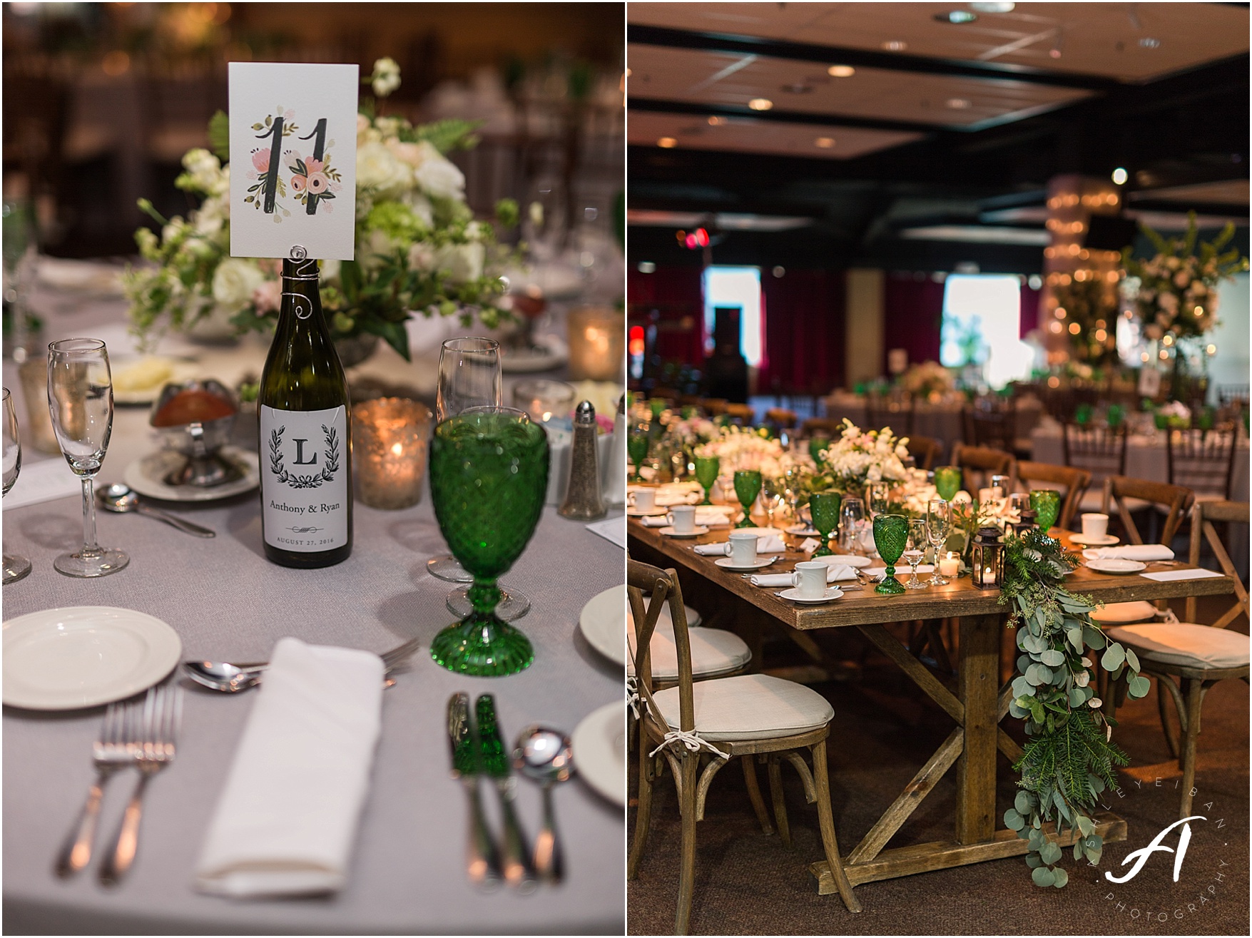 Wintergreen Resort Wedding || Elegant gray and green summer wedding || Ashley Eiban Photography || www.ashleyeiban.com