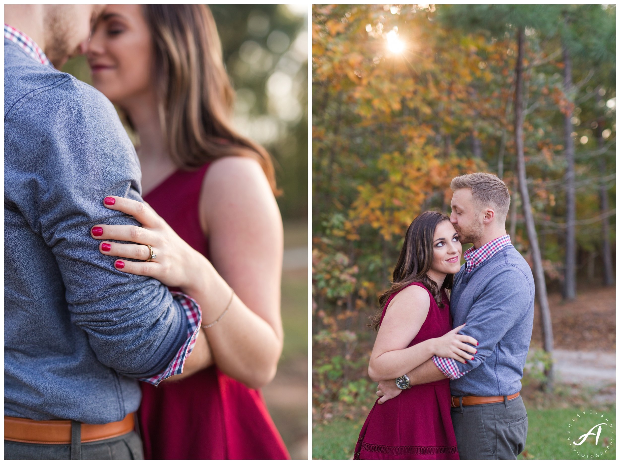 Mountain view fall engagement session at Sierra Vista in Lynchburg, Virginia || www.ashleyeiban.com