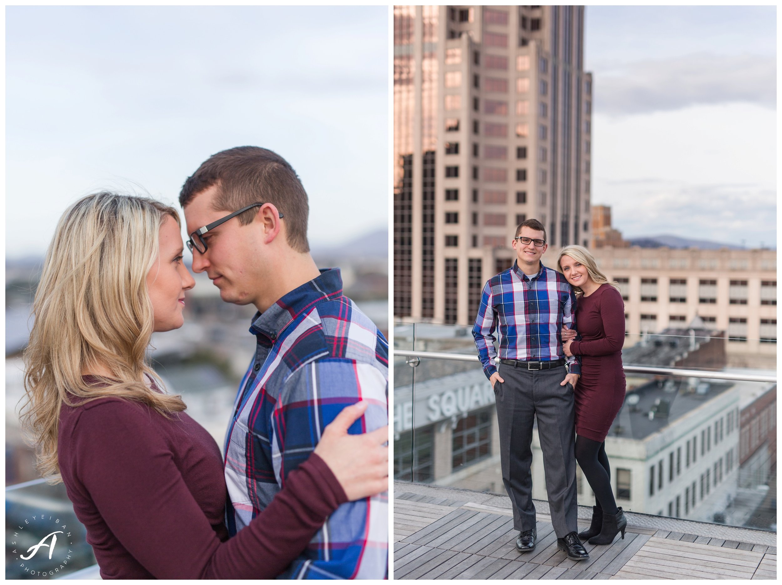 Downtown Roanoke Engagement Session || Central Virginia Wedding Photographer || www.ashleyeiban.com