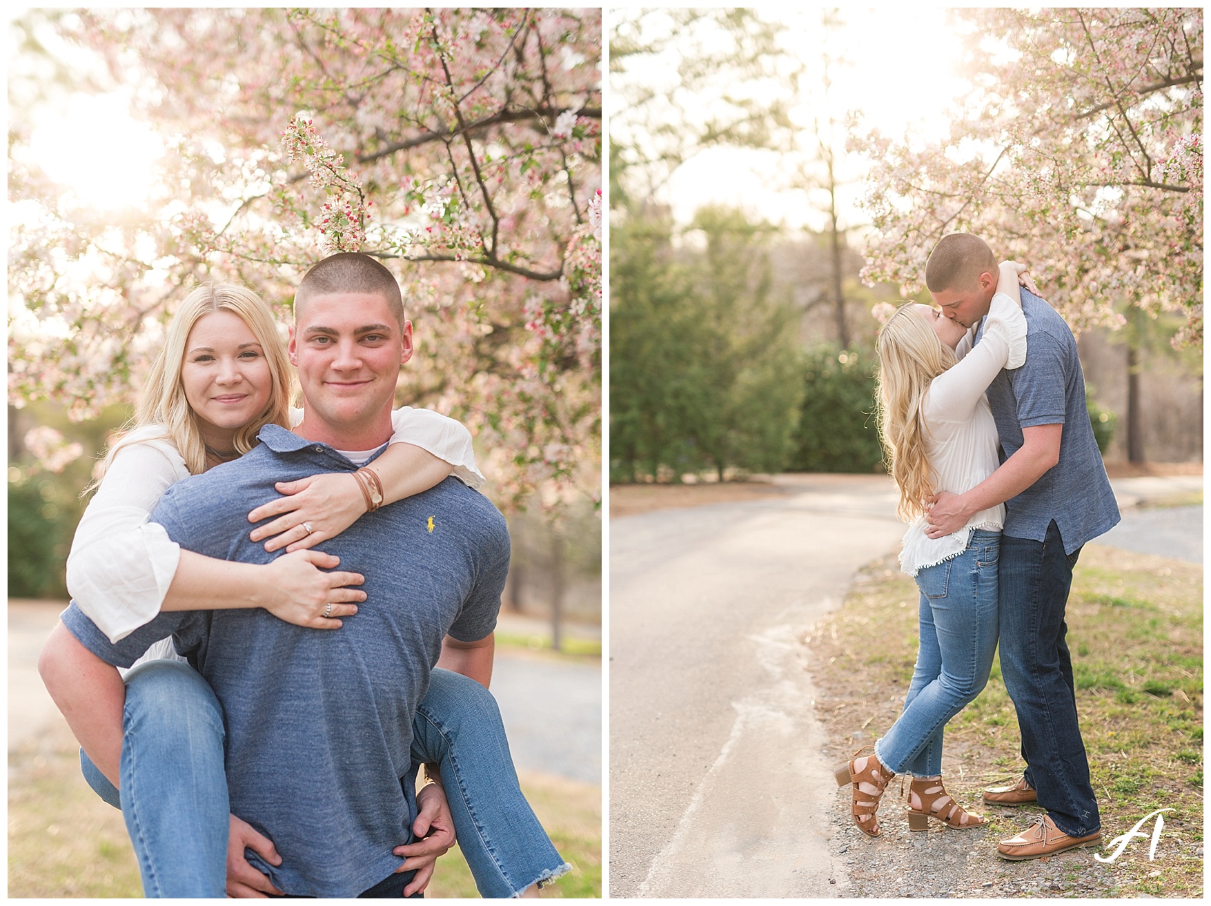 Charlottesville and Lynchburg Spring engagement session || Central VA Wedding Photographer || www.ashleyeiban.com