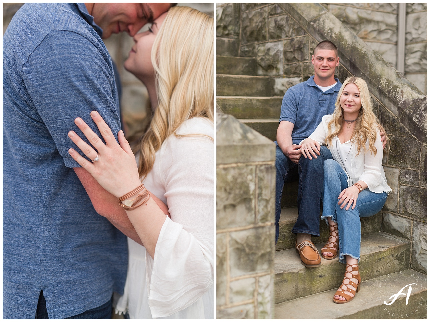 Charlottesville and Lynchburg Spring engagement session || Central VA Wedding Photographer || www.ashleyeiban.com