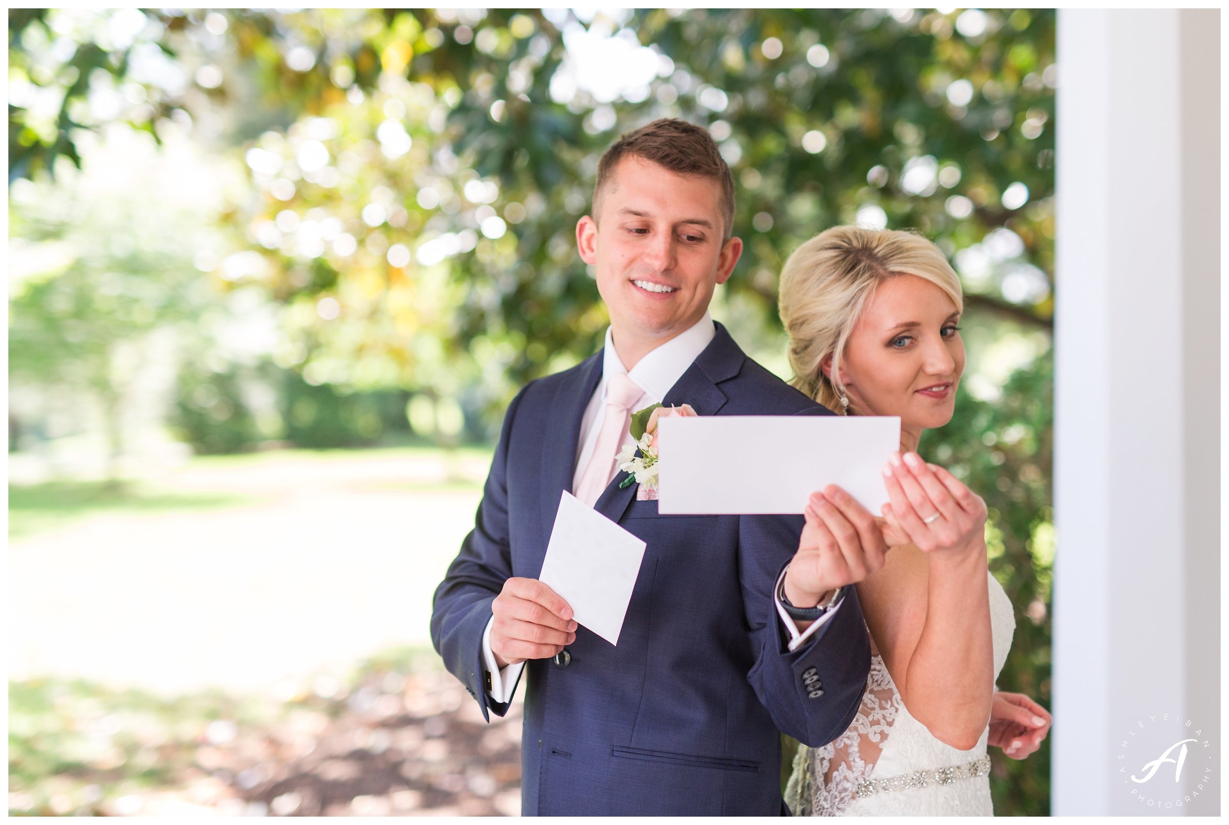 First Look moments || Spring Trivium Estate Wedding || blush and navy wedding || Ashley Eiban Photography || www.ashleyeiban.com