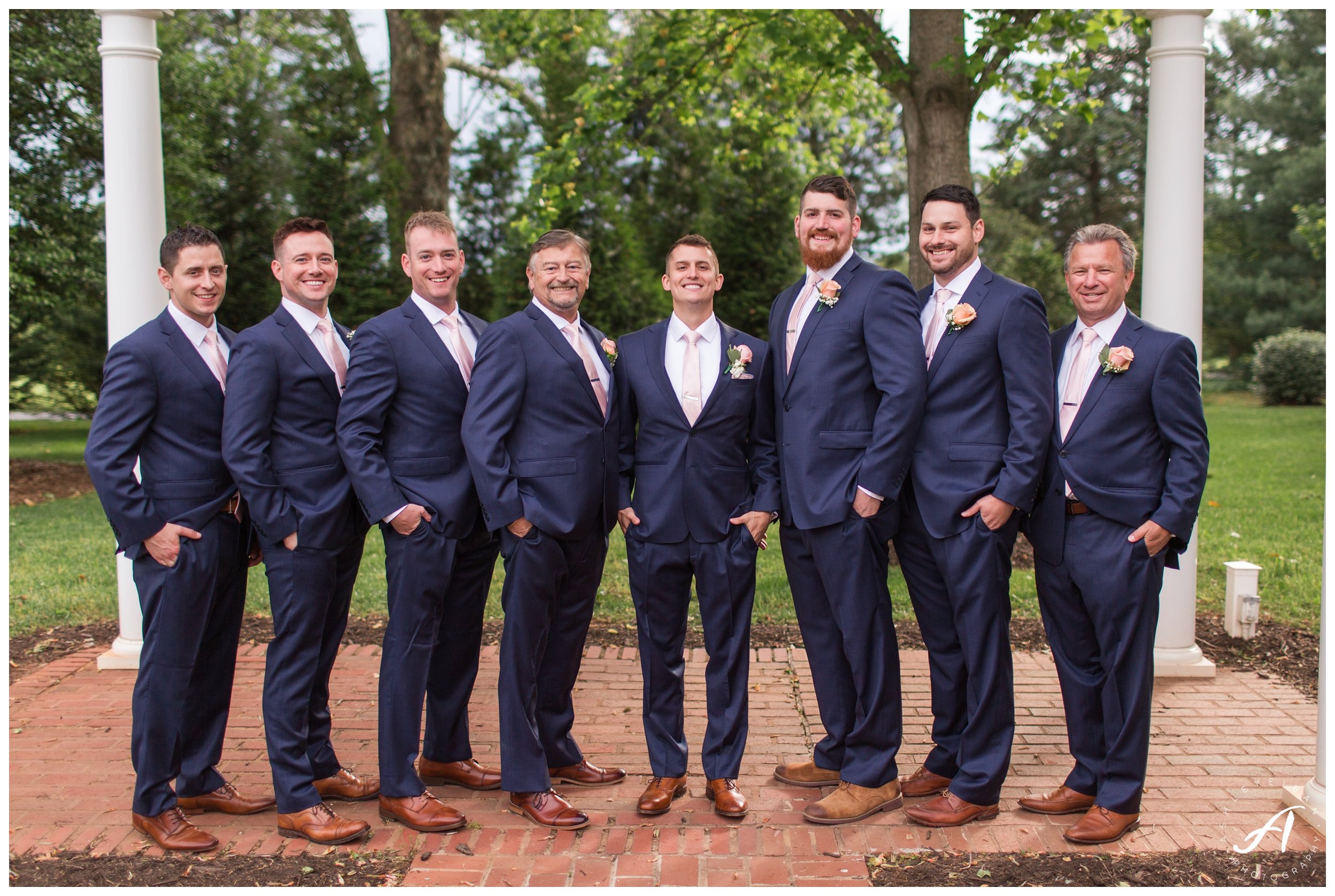 First Look moments || Spring Trivium Estate Wedding || blush and navy wedding || Ashley Eiban Photography || www.ashleyeiban.com