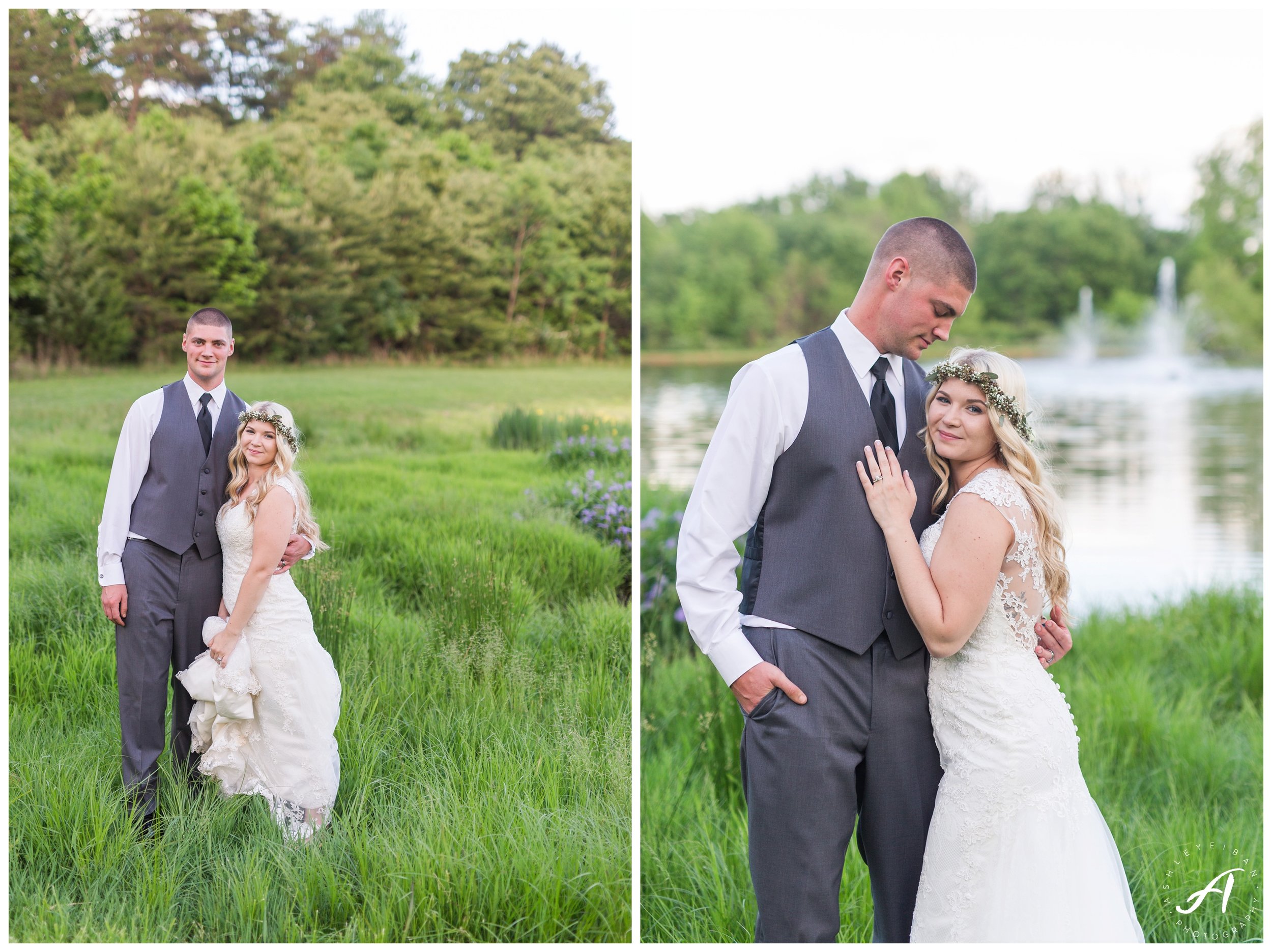 Garden Wedding at The Trivium Estate in Forest Virginia || Wedding Photographer in Charlottesville and Lynchburg VA || www.ashleyeiban.com