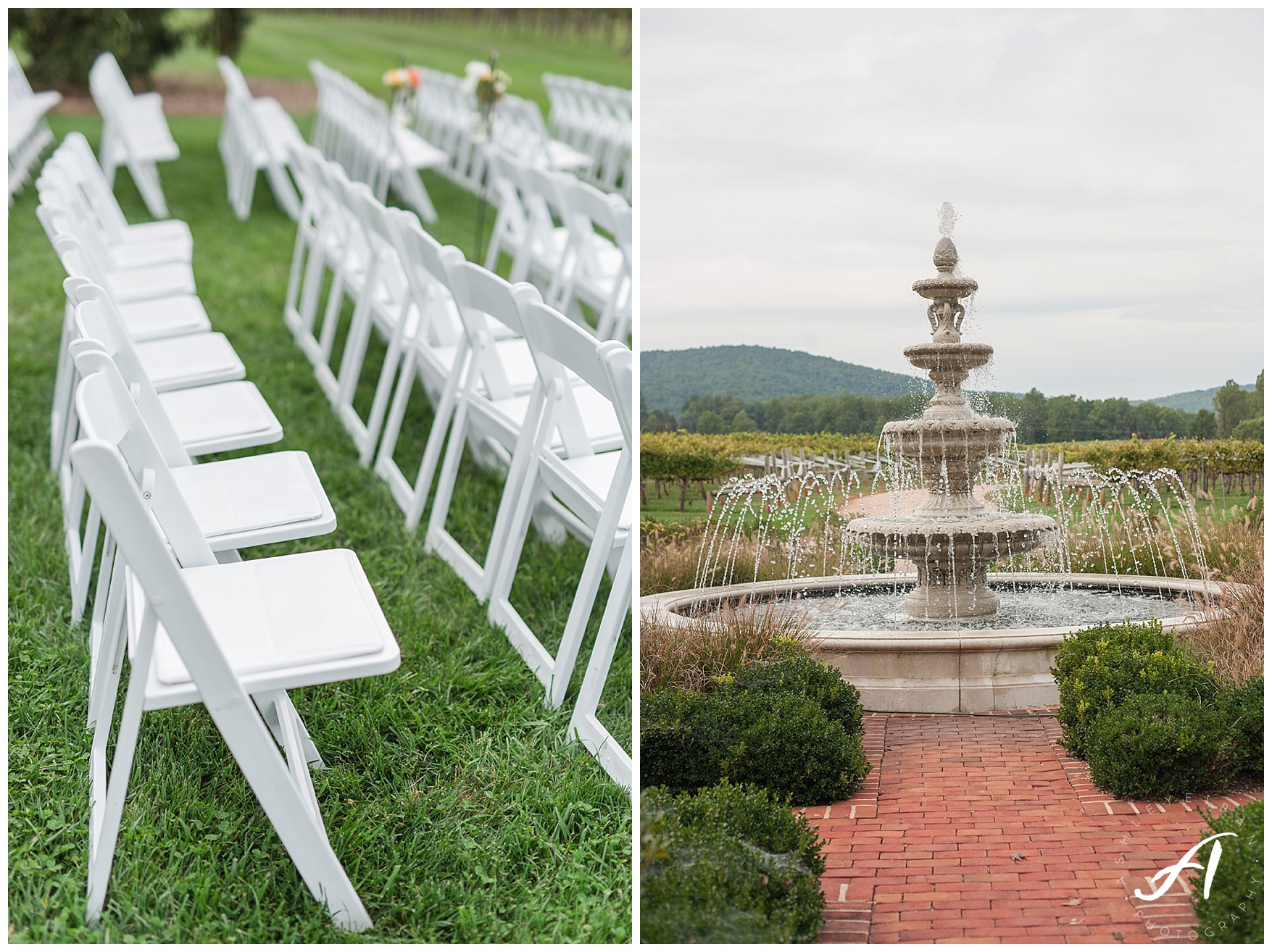 Keswick Vineyard Wedding Photographer || Charlottesville Winery Wedding Photographer || Central Virginia Fall Wedding || www.ashleyeiban.com