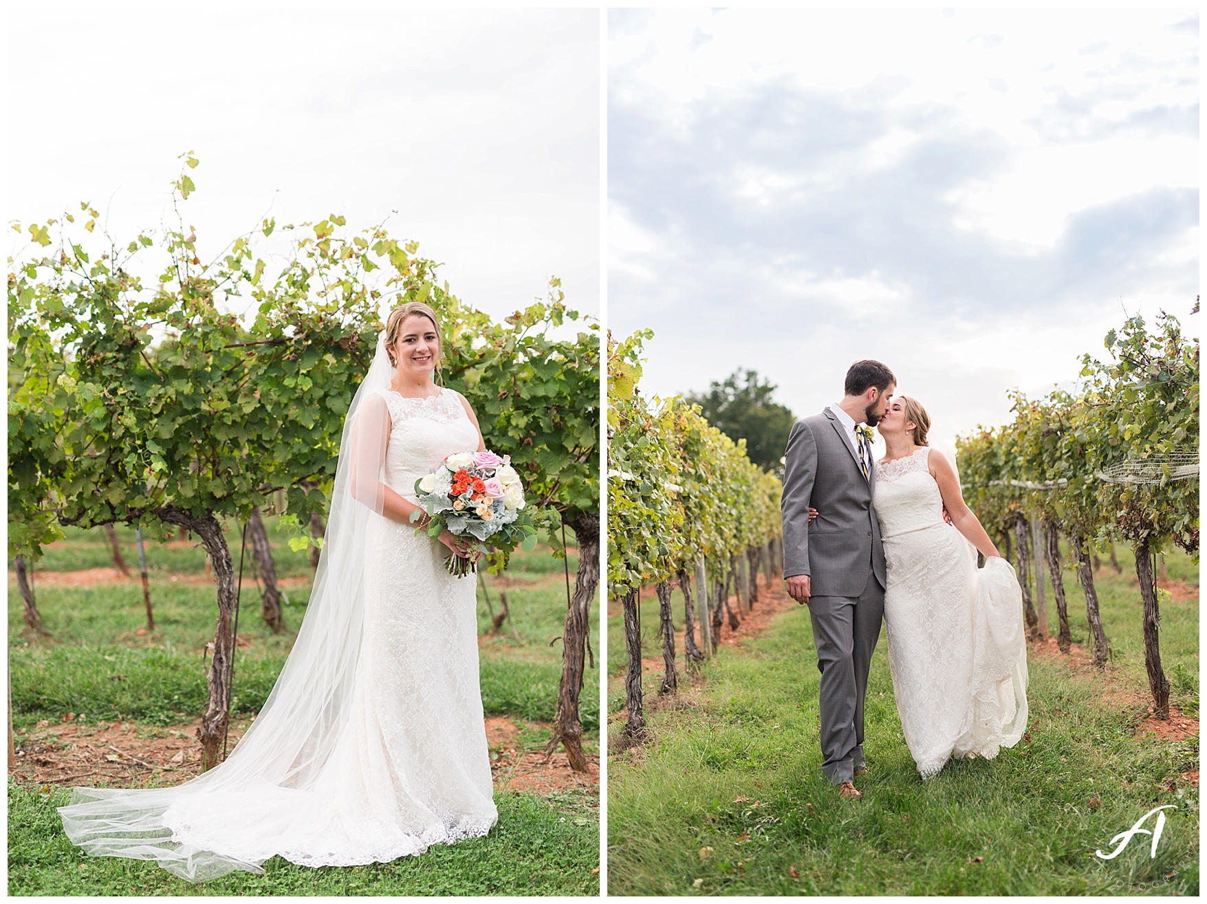 Keswick Vineyard Wedding Photographer || Charlottesville Winery Wedding Photographer || Central Virginia Fall Wedding || www.ashleyeiban.com
