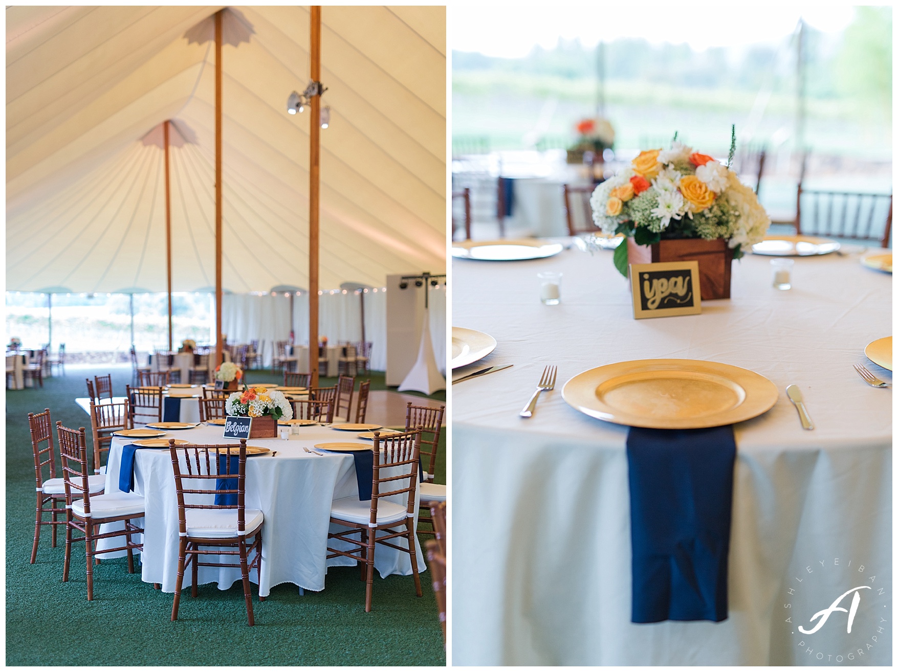 Keswick Vineyard Wedding Photographer || Charlottesville Winery Wedding Photographer || Central Virginia Fall Wedding || www.ashleyeiban.com