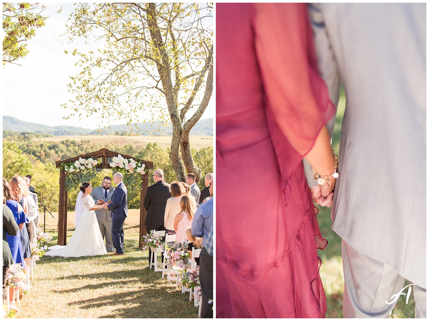 Outdoor Mountain View Wedding || On the Glen at Glenburn Farms Wedding || www.ashleyeiban.com